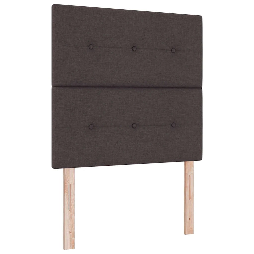 Letto a molle con materasso Marrone Scuro 80 x 200 cm Tessuto 3339346