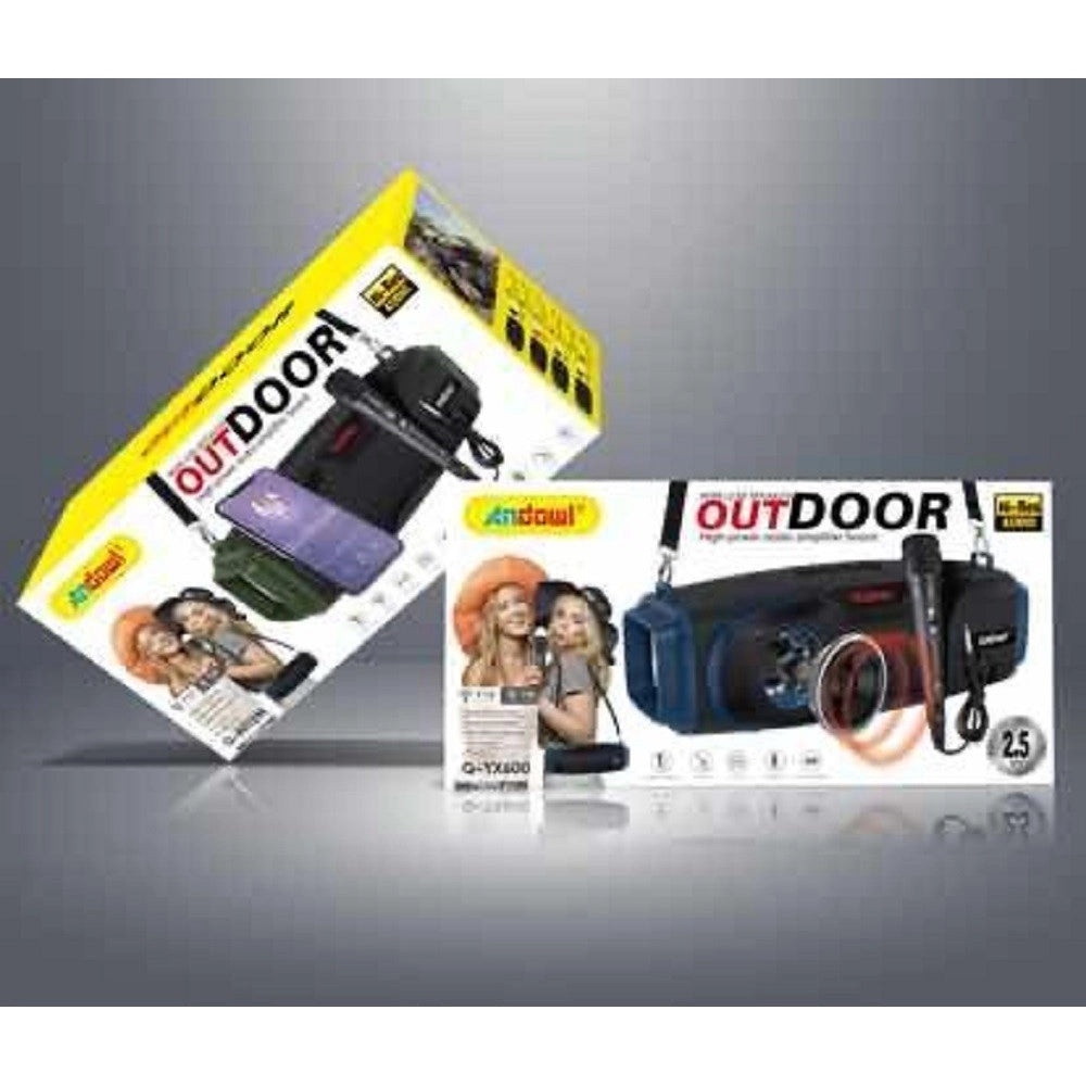 Trade Shop - Cassa Wireless Bluetooth Portatile Sistema Karaoke Con Microfono Cablato Q-yx600 -