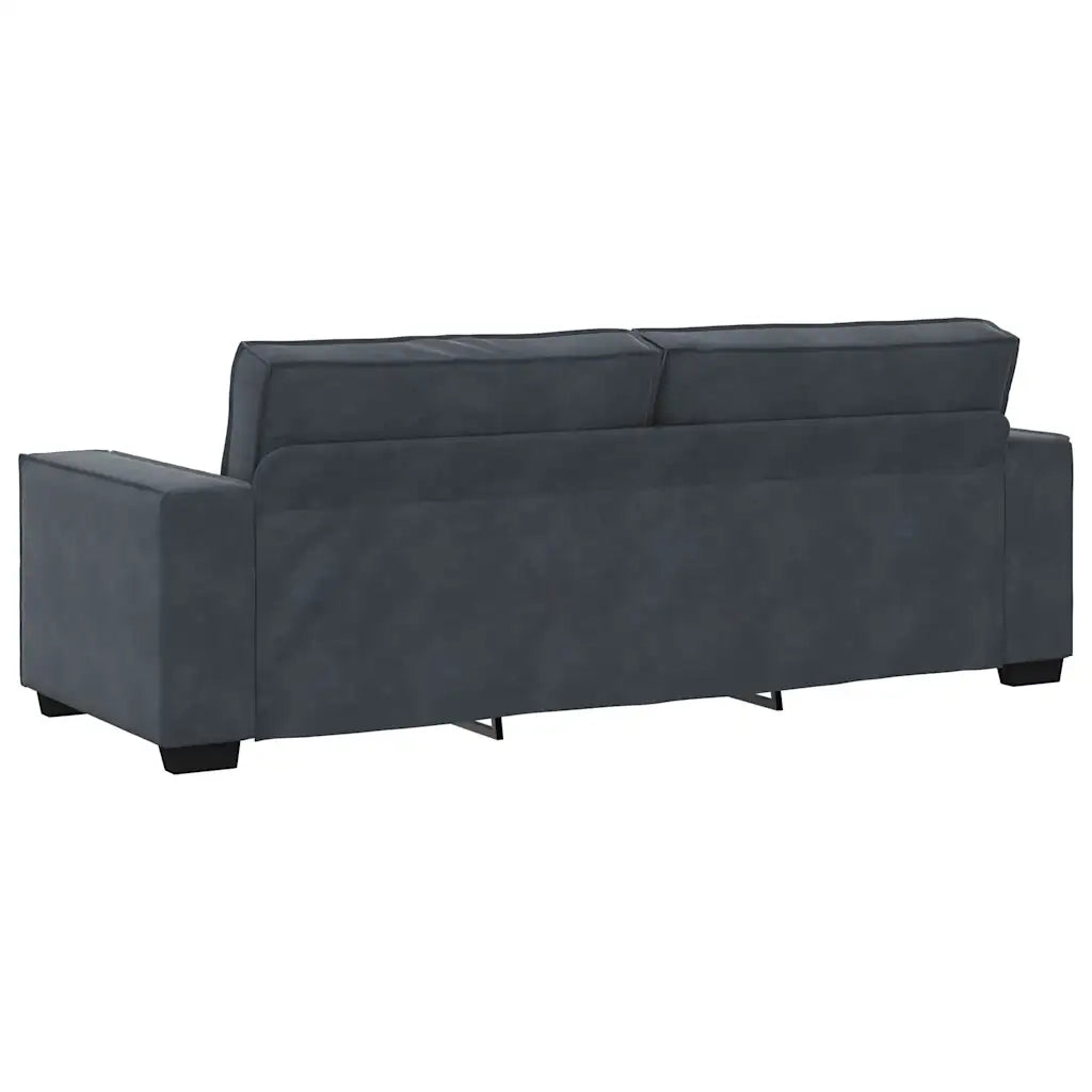 Divano a 3 Posti Grigio Scuro 220x78x84 cm in Velluto 4105031