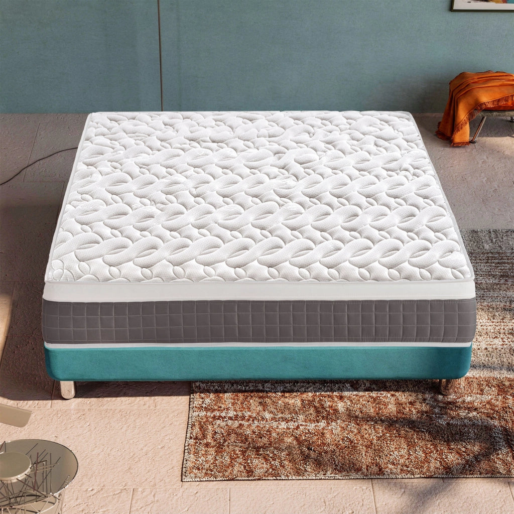 Materasso Matrimoniale 180x200 molle indipendenti e memory foam, altezza 25 cm, a zone di supporto differenziato, SFODERABILE, SKY