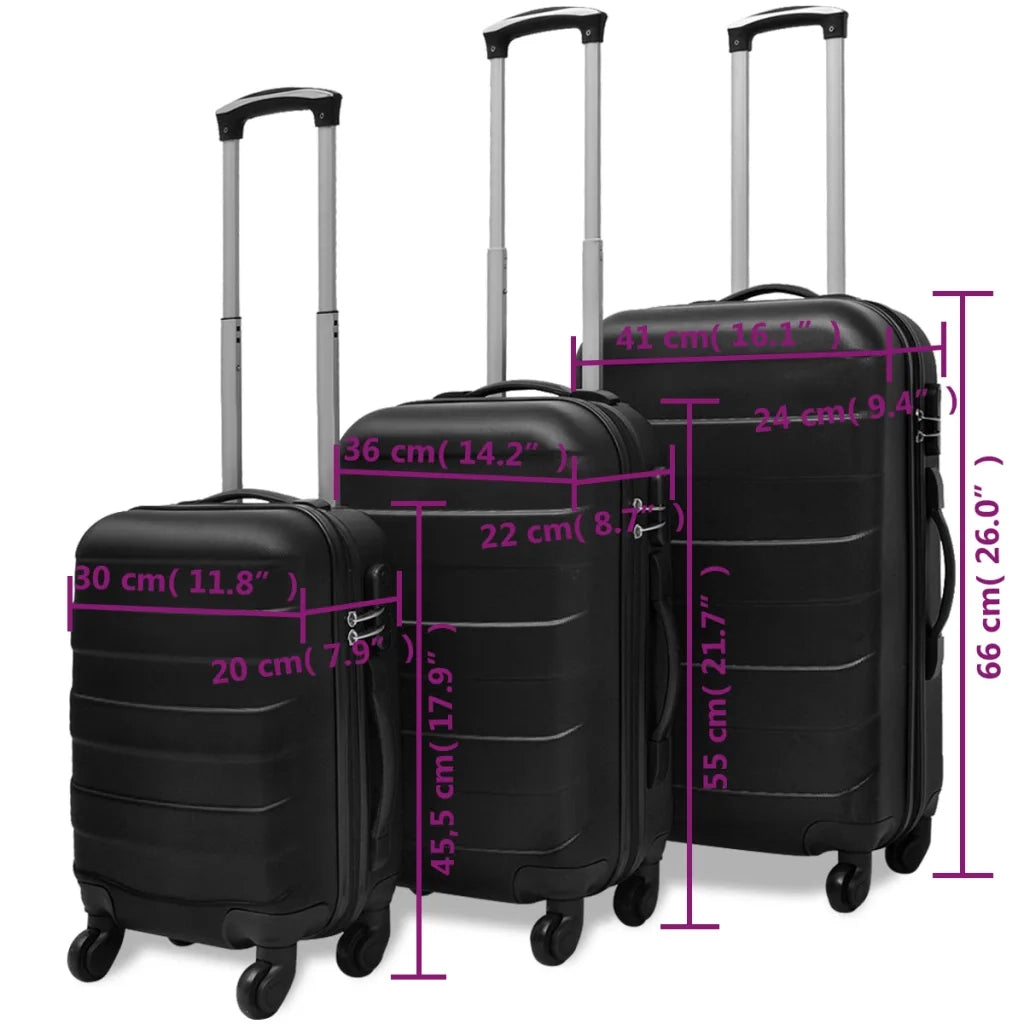 Set Trolley Rigidi 3 pz Nero CFW2629687