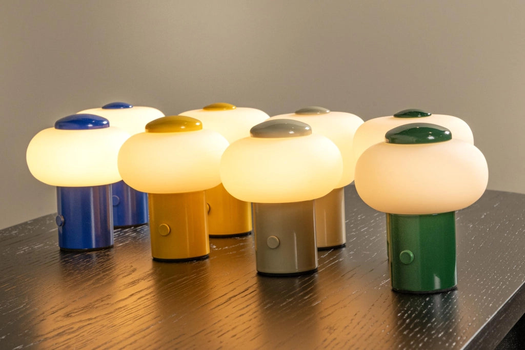 Lampada da tavolo LED GUSTAV crema vetro Lucide