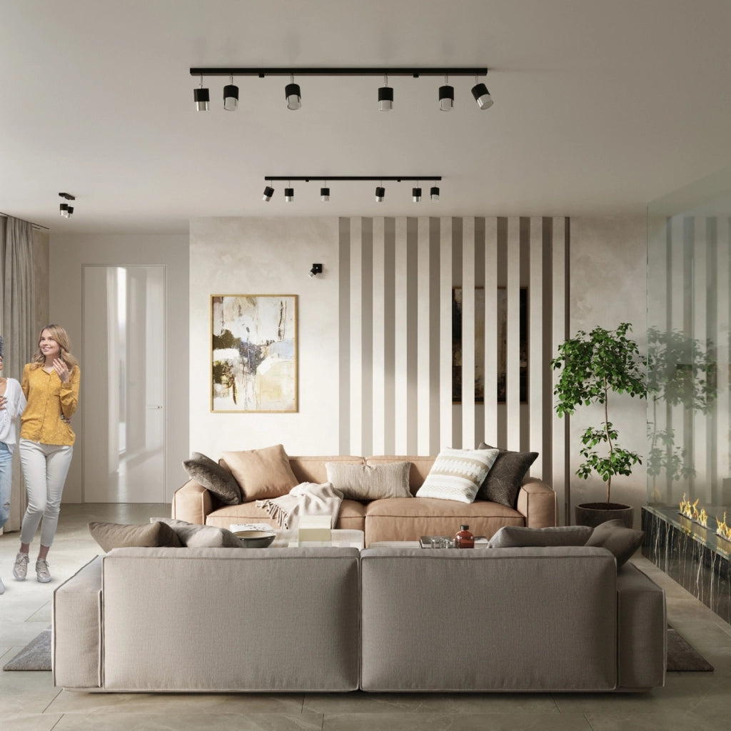 Faretto soffitto barra nero/cromo 3xGU10 Oscuro Pure Lume
