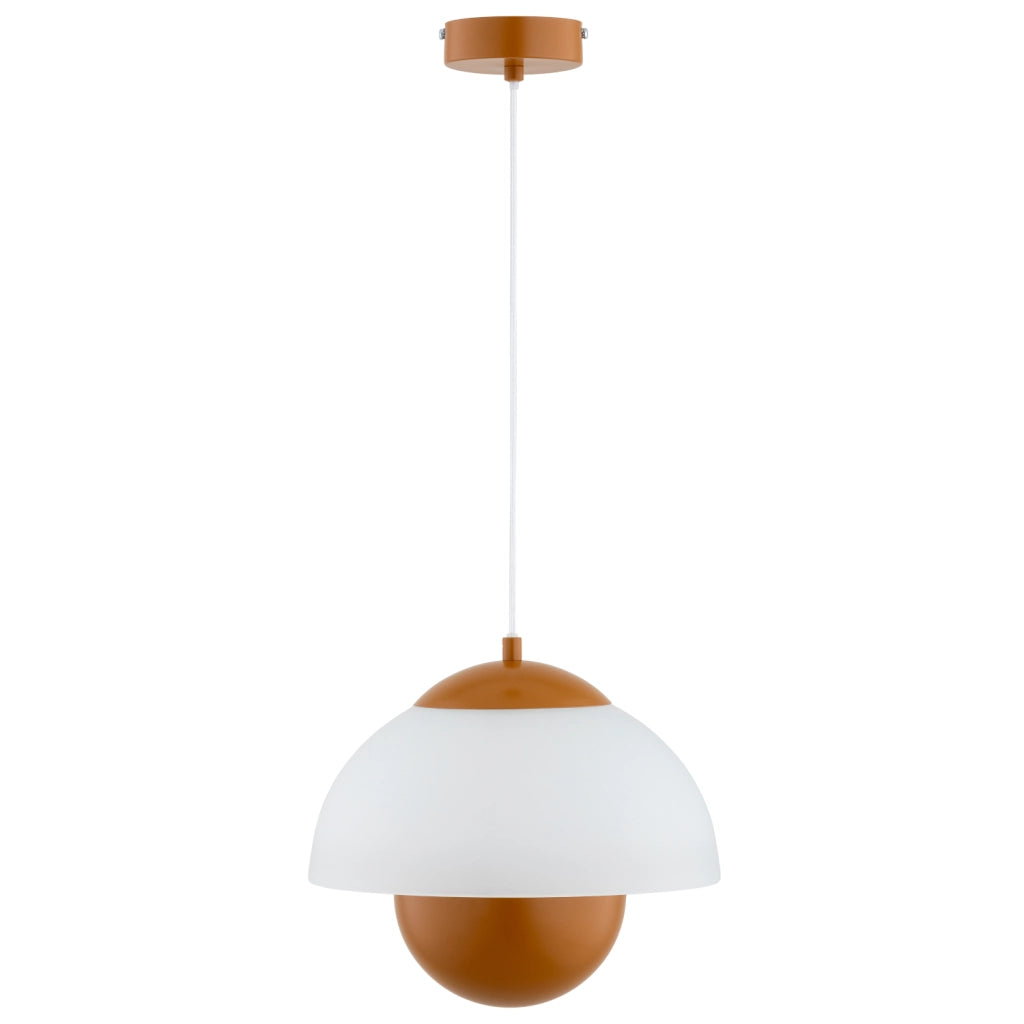 Lampada sospesa minimal marrone/bianca 1xE27 15W SETNA