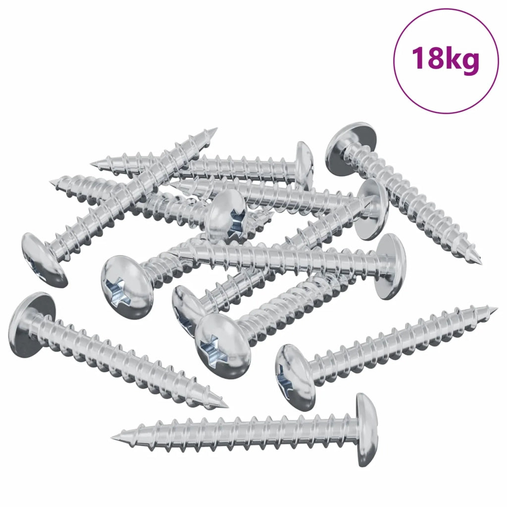 Vite in Legno 8182 pcs Argento M4 x 28 mm Ferro