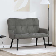 Sofa a Due Posti Grigio scuro 115 x 61 x 87 cm Velluto 42028941