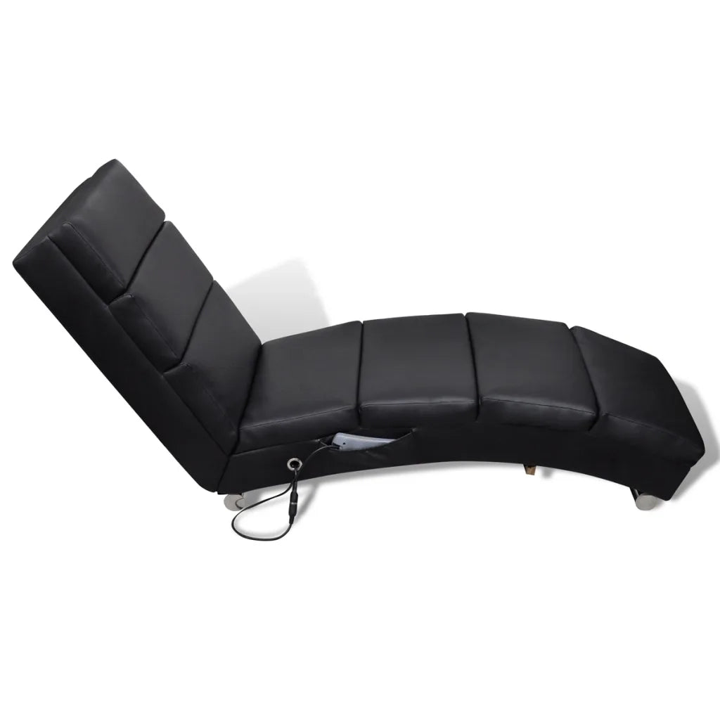 Lettino Massaggiante Nero in Similpelle 240968