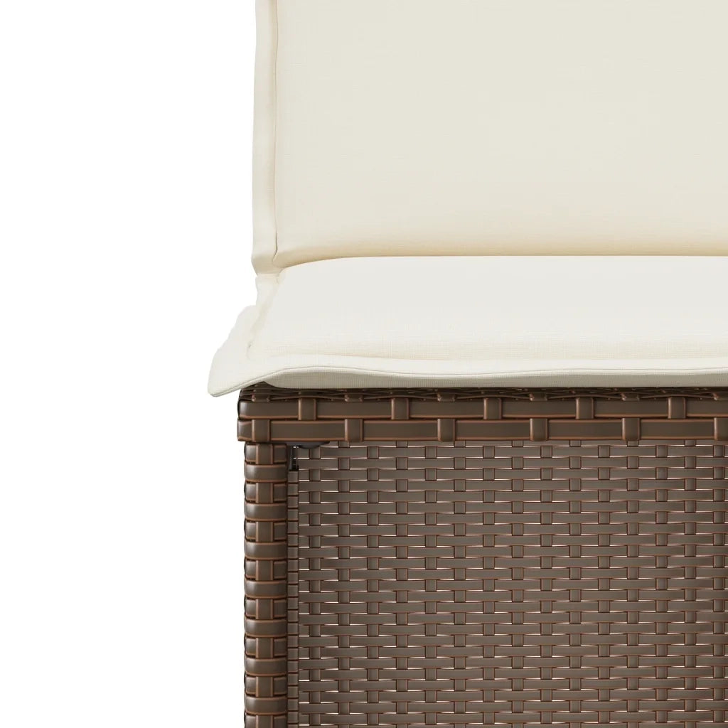 Set Bistrò 3 pz con Cuscini Marrone in Polyrattan 4003870