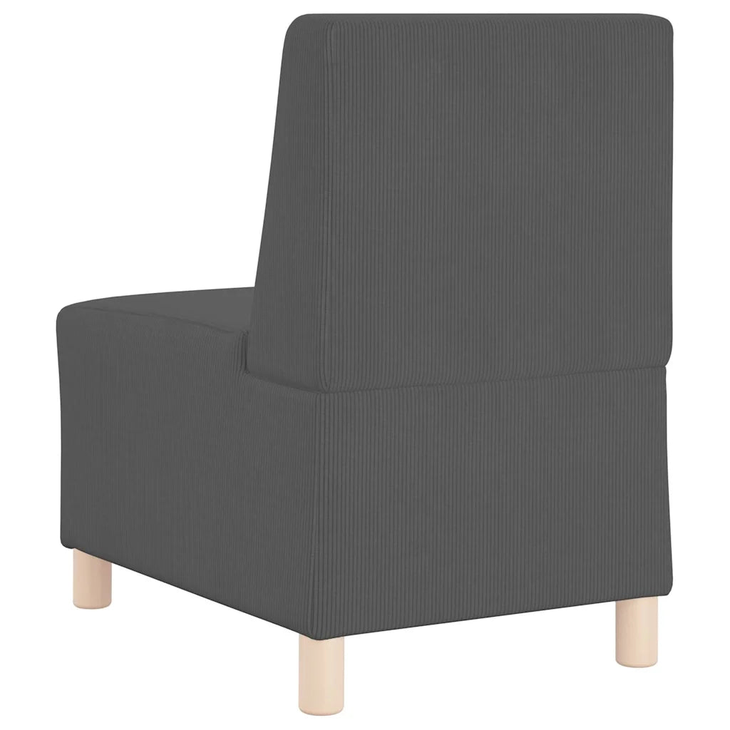Unità di Divano Modulare Senza Braccioli 2 pcs Grigio scuro 3399777