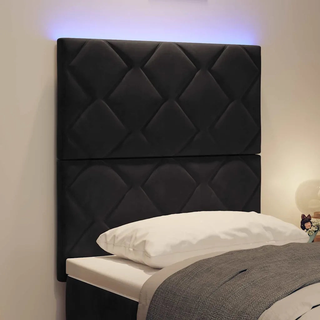 Testiera LED con testiera Nero 80 cm Pelle Sintetica 3338484