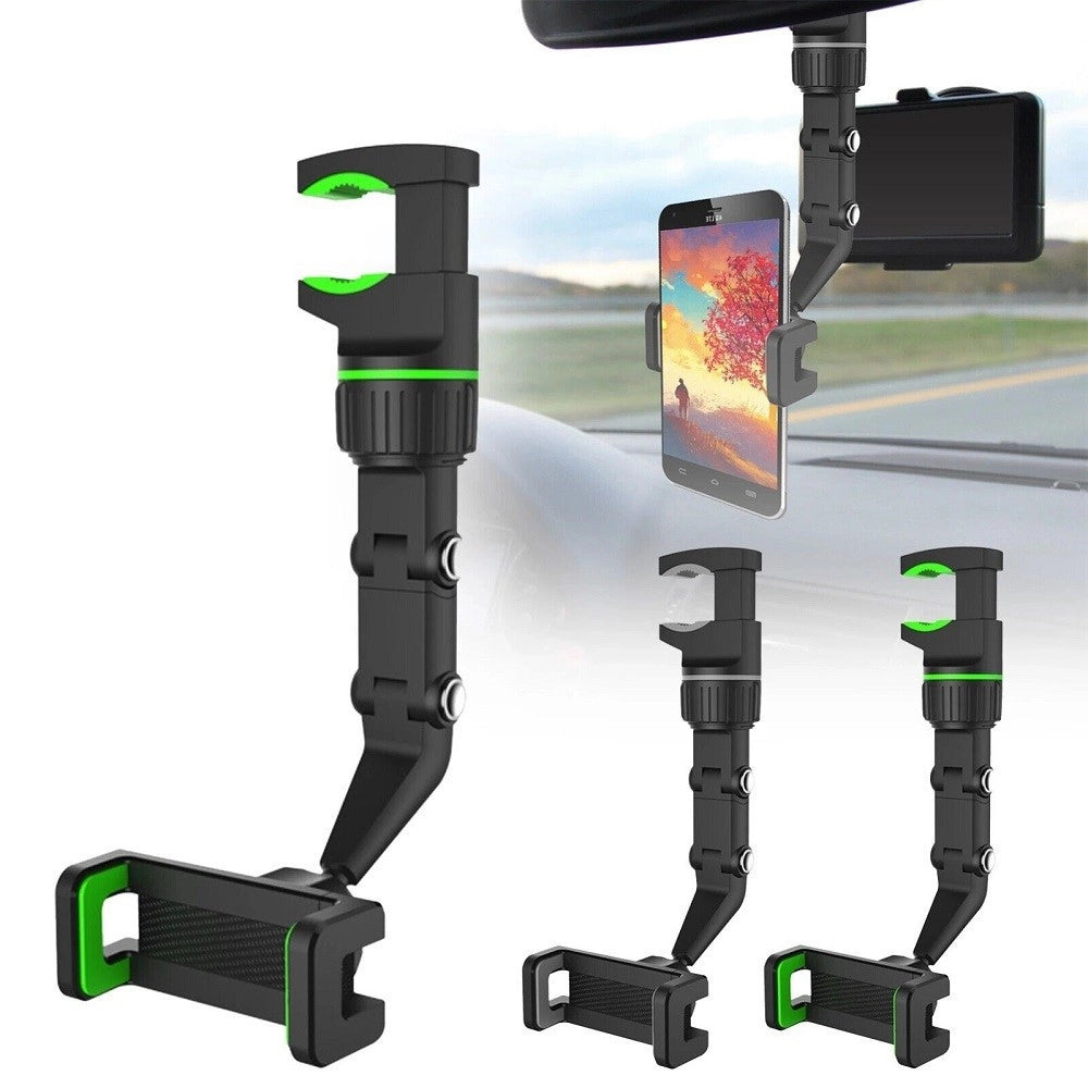 Trade Shop - Supporto Da Auto Specchietto Retrovisore Per Cellulari Navigatore Smartphone -