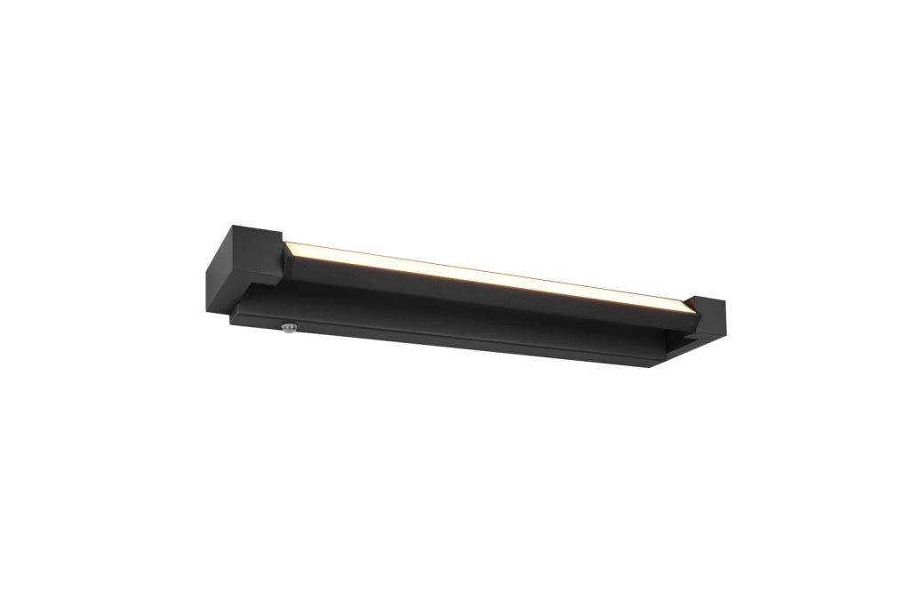Applique bagno specchio nera opaca 50cm LED 9W Trio