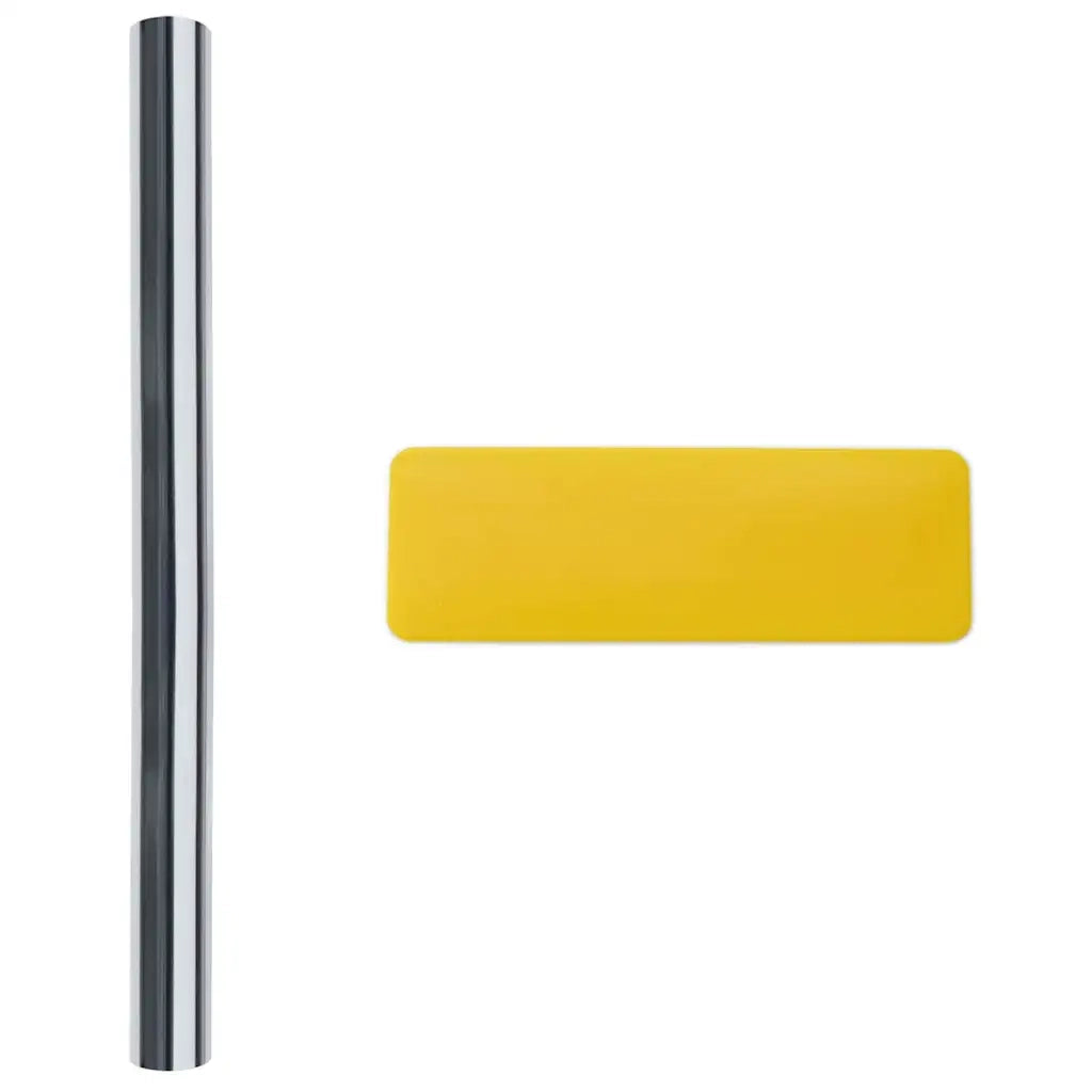 Pellicola per Finestra Solare Riflettente Statica Argento PVC 3394731