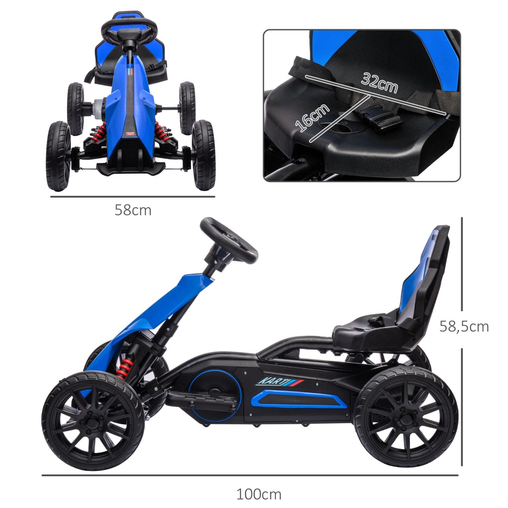 Auto Elettrica per Bambini 12V ¨C Minimal ¨C 100x58x58,5cm Blu
