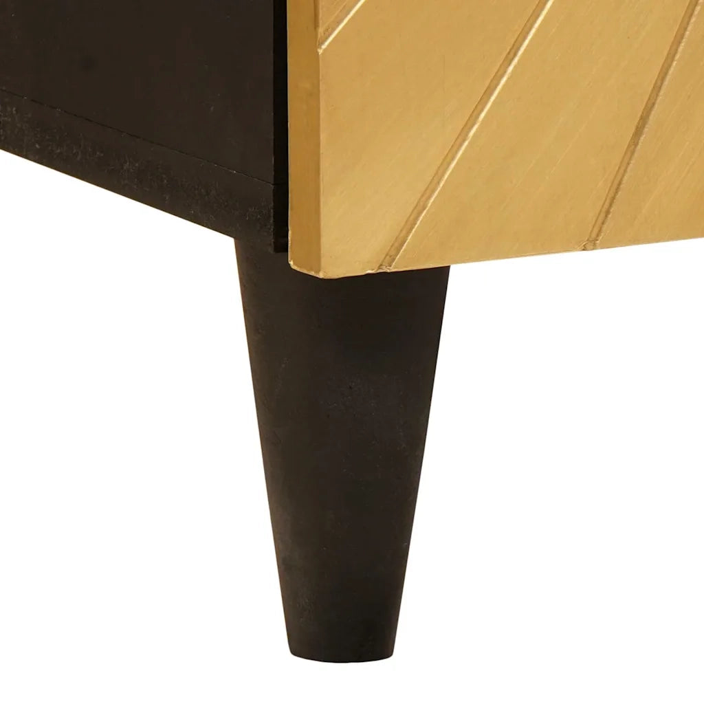 Mobile da Bagno con cassetto Nero e Oro 38 x 33 x 160 cm 4017850