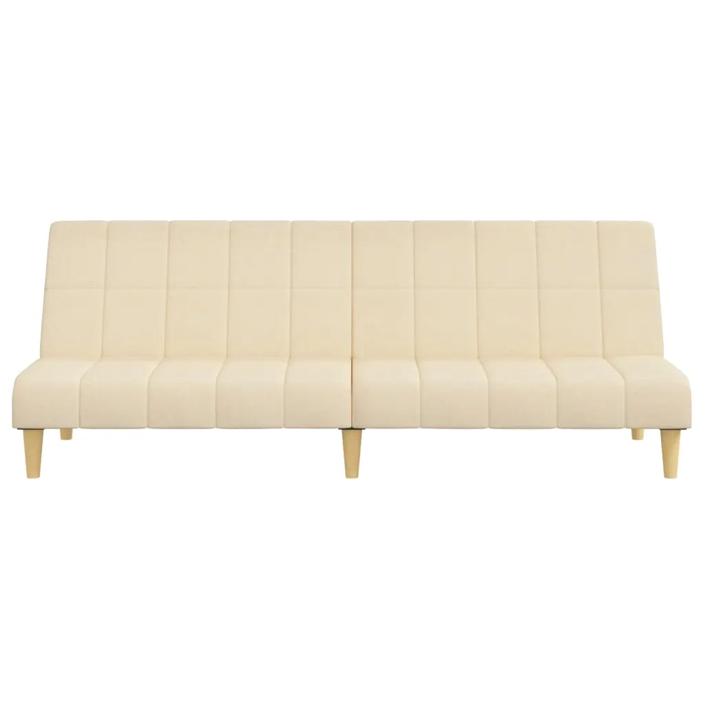Divano letto | Sof¨¤ letto | Letto singolo a 2 Posti Crema in Tessuto