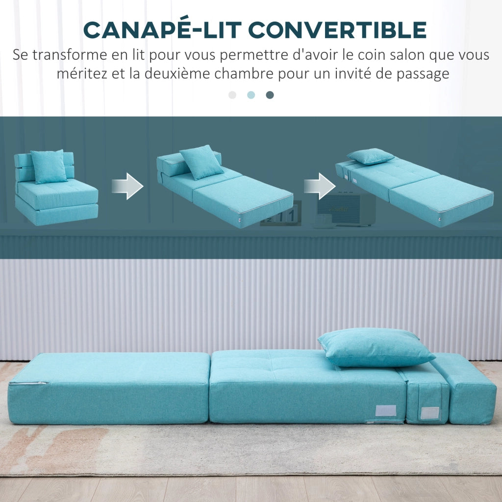 Poltrona letto ¨C Minimal ¨C tessuto blu