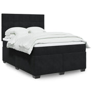 Giroletto a Molle con Materasso Nero 160x200 cm in Velluto 3290956