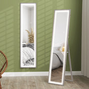 Specchio LED Parete 40x160 cm Touch Dimmabile 3 Colori ¨C zephmum ¨C Grigio