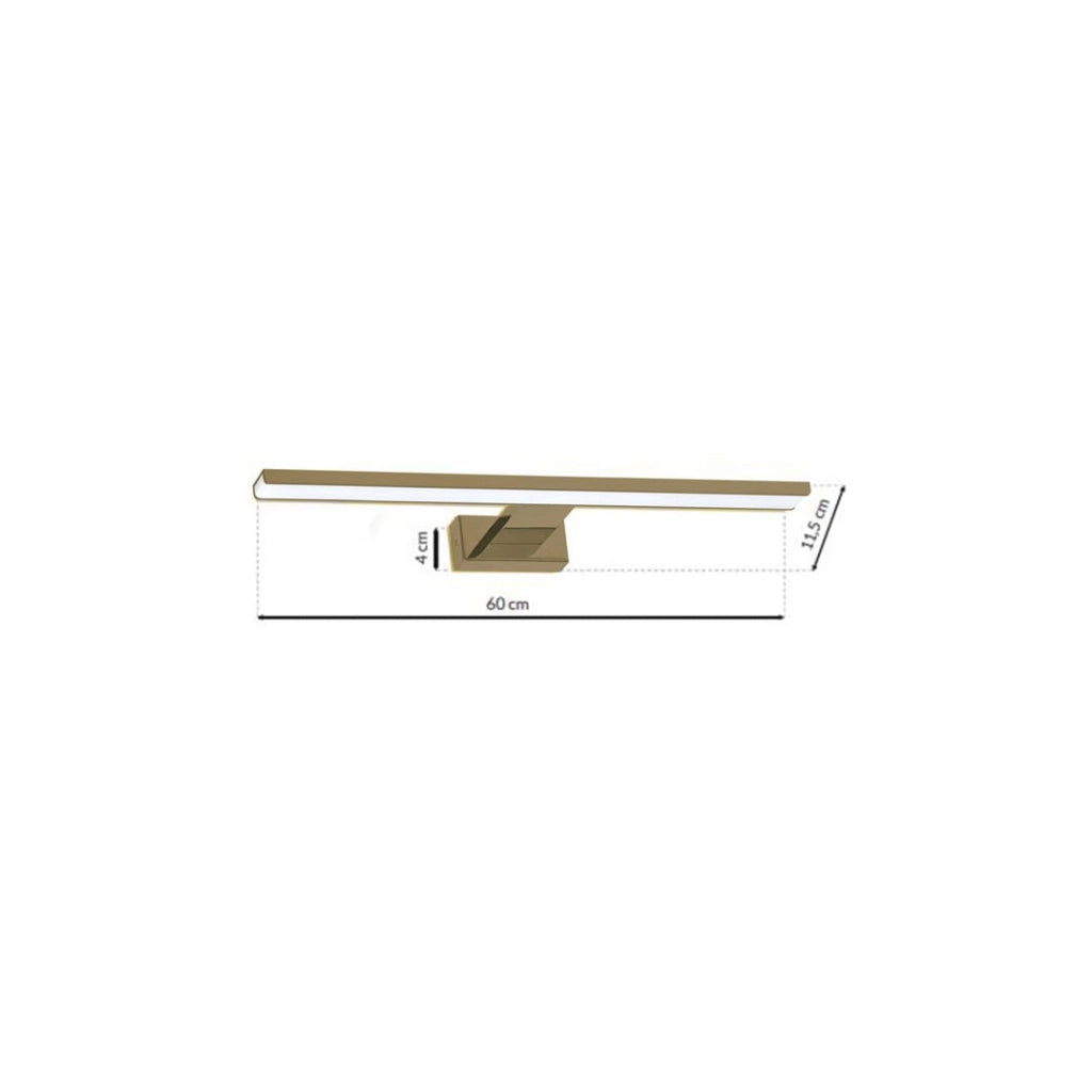 Applique LED Milagro Shine 13,8W ottone 60cm 4000K IP44