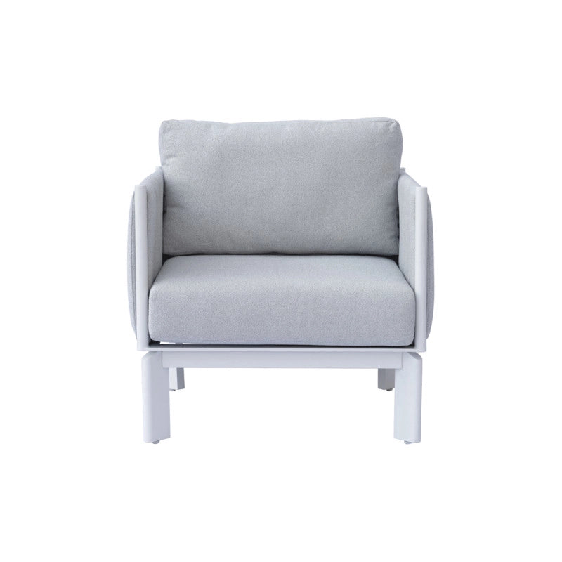 Salotto Cannes Alluminio Bianco E Imbottiture Moia