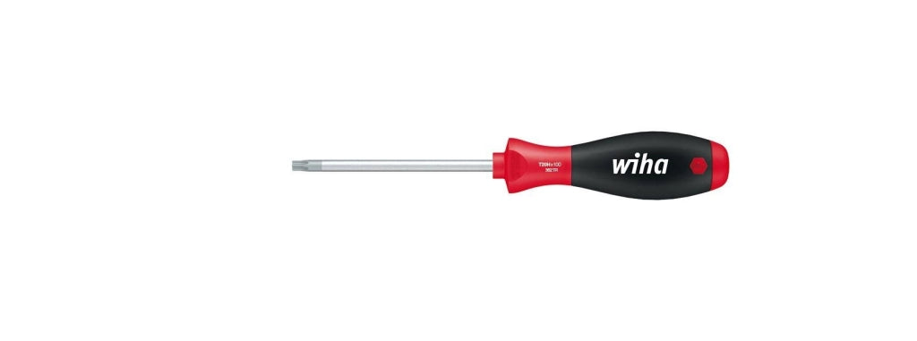 Wiha 36271 SoftFinish 362TR Cacciavite TORX Tamper Resistant T8H lama tonda 60 mm colore Nero Rosso