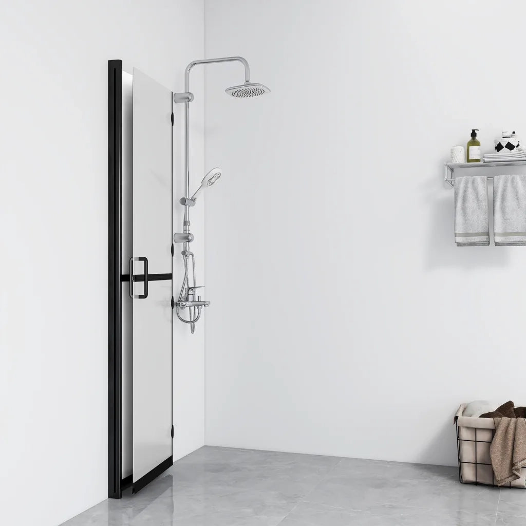 Parete per Doccia Walk-in Pieghevole in Vetro ESG 90x190 cm CFW1782205
