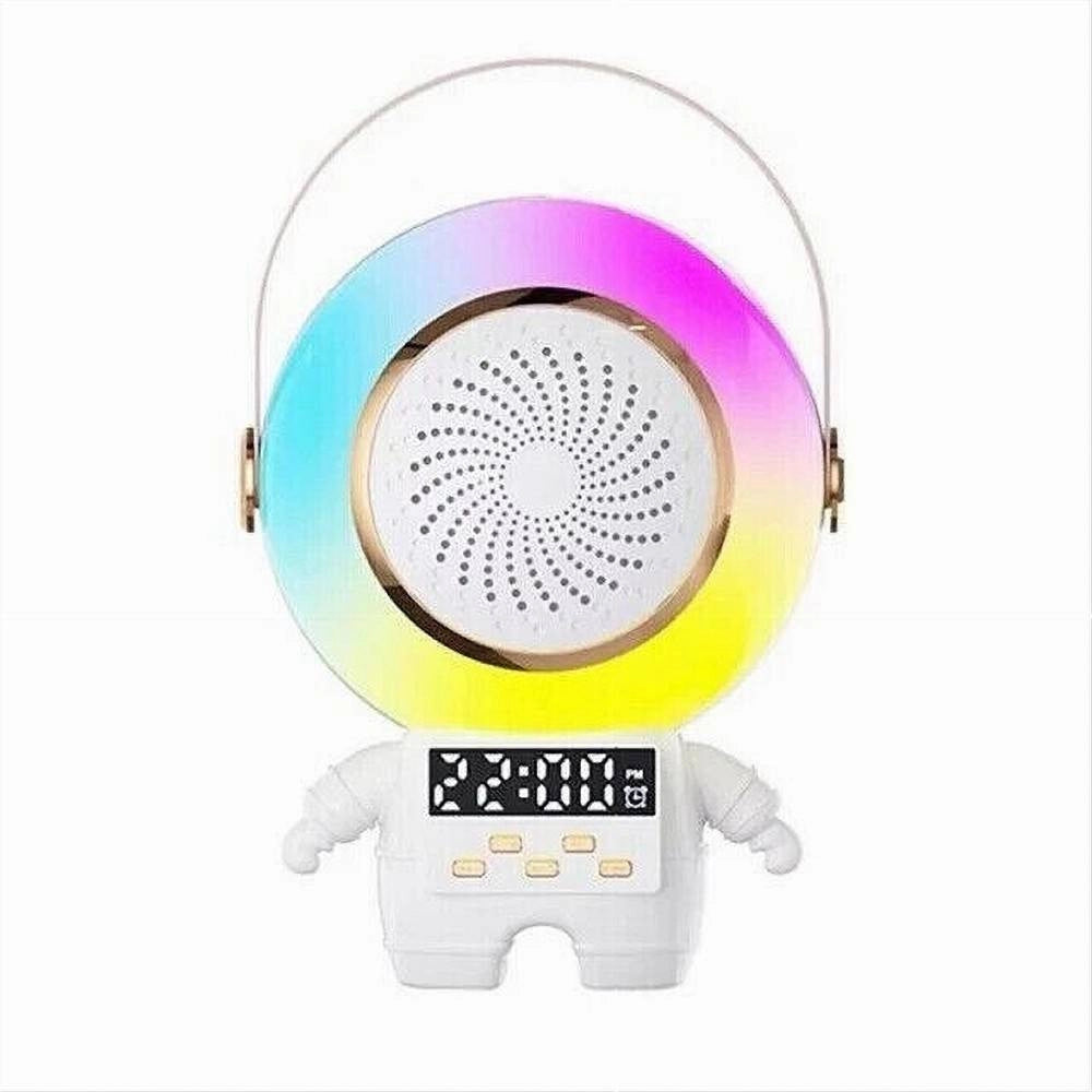 Trade Shop - Cassa Speaker Wireless Bluetooth Portatile Con Microfono Karaoke Sveglia Rgb -