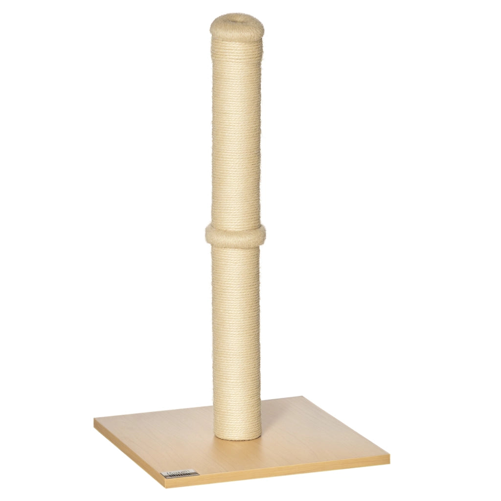 Albero tiragraffi per gatti con sisal ¨C Minimal ¨C Beige e quercia 60 cm