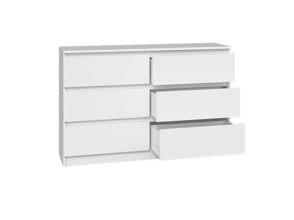 Cassettiera MALWA M6/120 bianco per camera e soggiorno