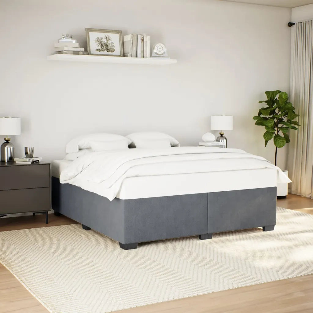 Giroletto senza Materasso Grigio Scuro 180x200 cm Velluto 3284650