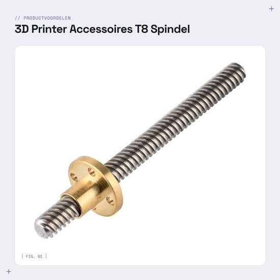 Viti a T8 con spinta 100 mm a forma trapezoidale - Acciaio Inossidabile - Viti/Attacchi - Corrosione Resistente - Facile da Installare - Chiave a Tastone