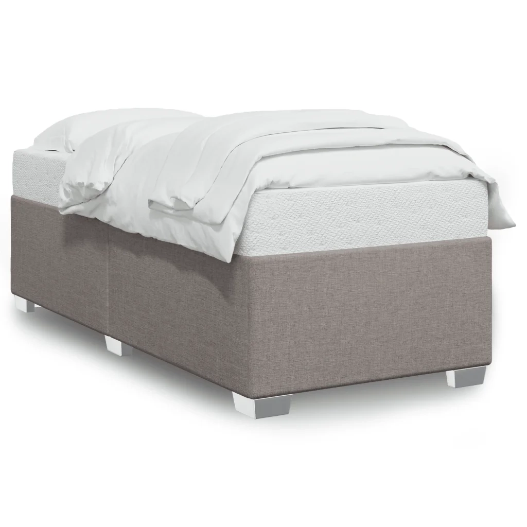 Letto singolo | Letto per adulti | Giroletto senza Materasso Tortora 80x200 cm Tessuto