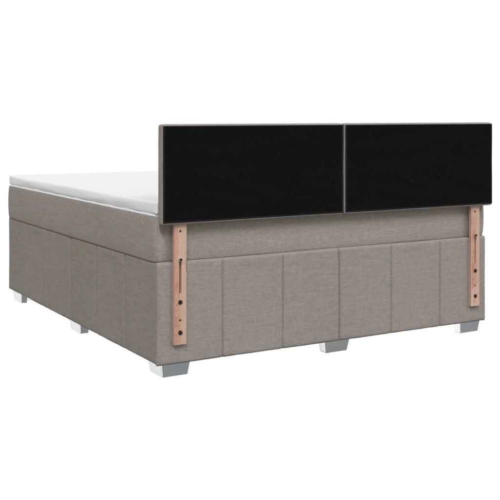 Letto box spring con materasso Tortora 140 x 200 cm Tessuto 3452702