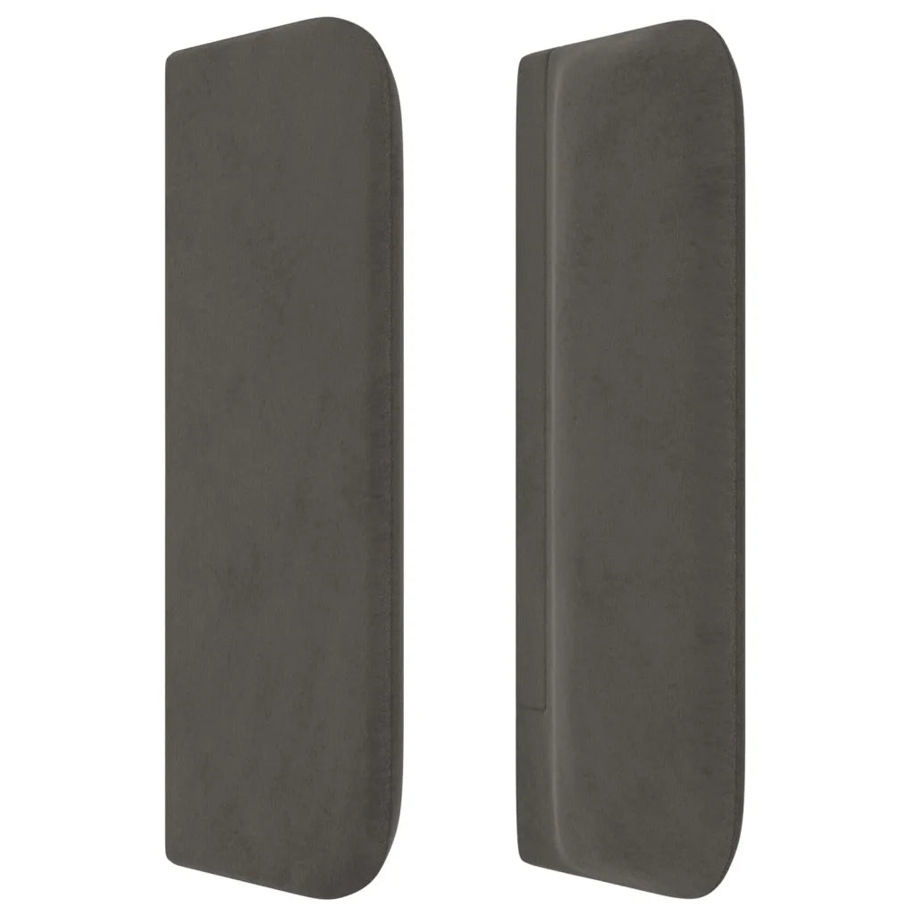 Testiera ad Orecchio Grigio Scuro 93x16x78/88 cm in Velluto 3118665