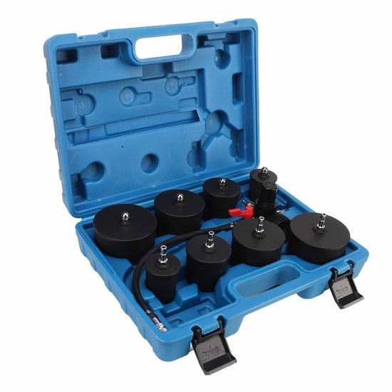 Kit di test per perdite di turbocompressore professionale - 9 pezzi - per intercooler e radiatore - per officine