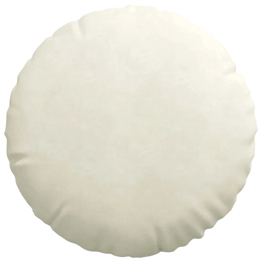 Cuscini per Seduta 2 pcs Crema Ø50 x 19 cm Velluto 42014183