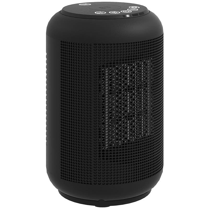 RISCALDATORE ELETTRICO E REGOLABILE A 3 MODALITÓ CON TIMER 24H, IN PP E PA IGNIFUGO, 14X14X21.5 CM, NERO