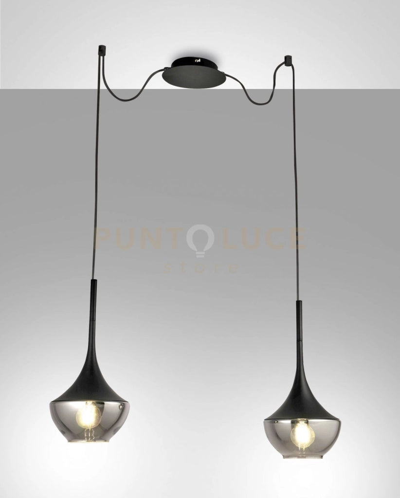 APOLLO SOSPENSIONE NERA 2 LUCE 3623-42-101