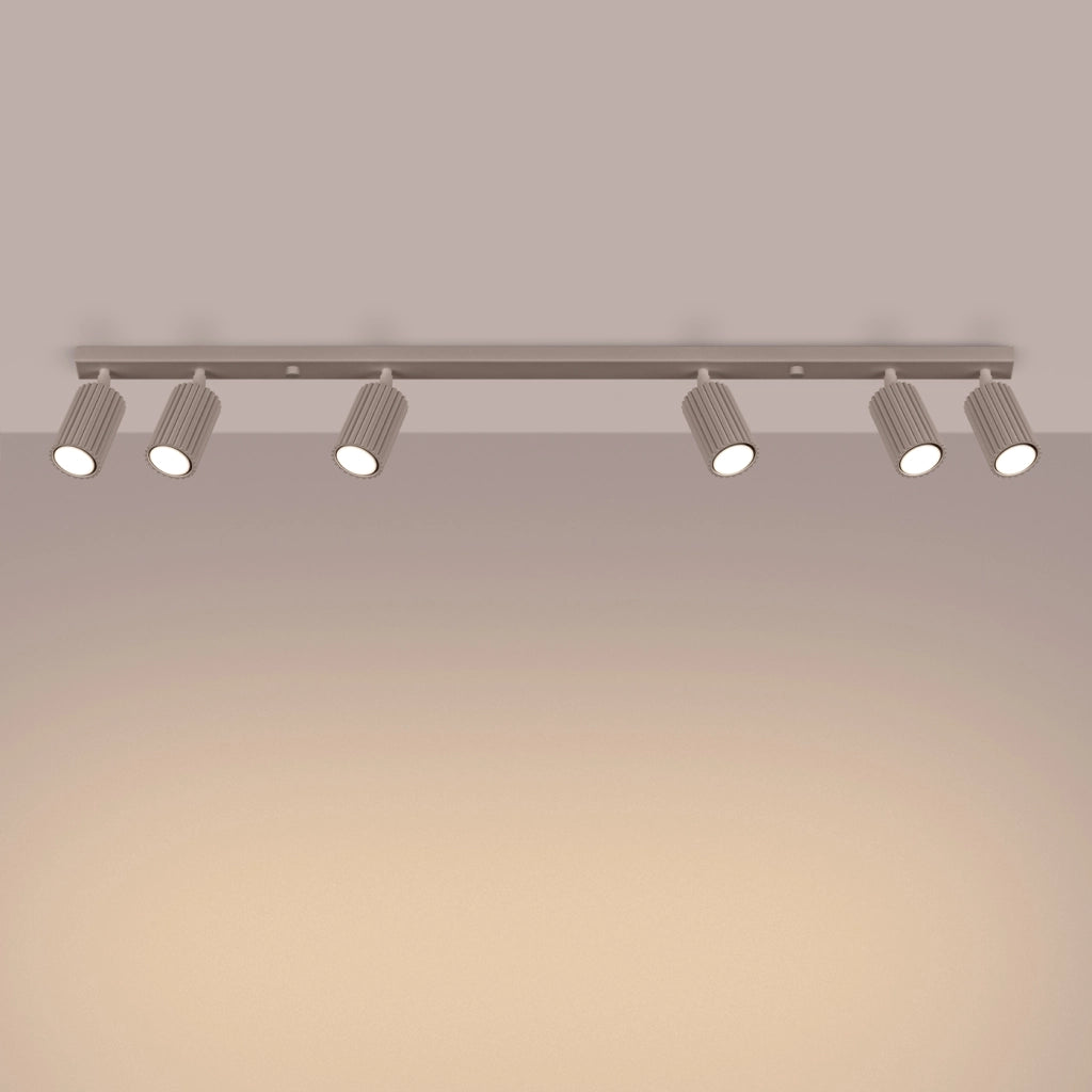 Lampada da soffitto KARBON 6L taupe