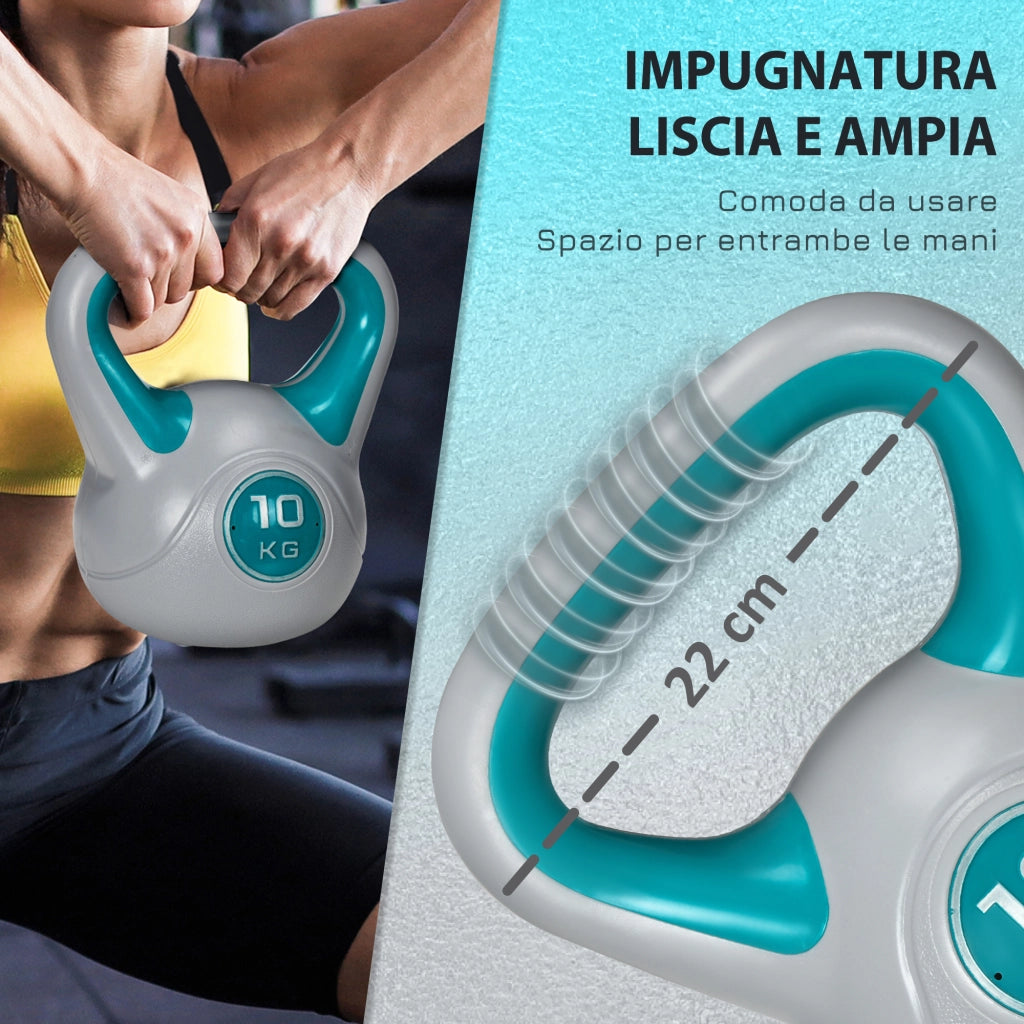 Kettlebell 10kg ¨C zephmum ¨C Sabbia, 22x16x26 cm