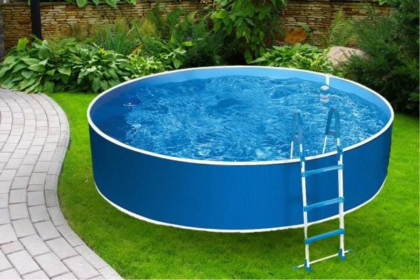 Azuro 240 - 2,4 x 0,9 m, BLU / BIANCO con skimfilter 2000, senza fori