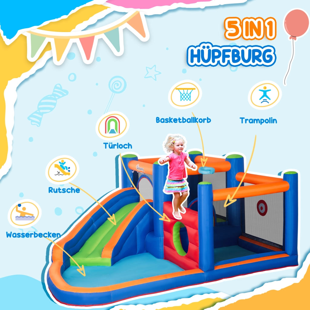 Castello gonfiabile con piscina - Xylo - 380x340x170 cm