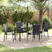 Set da Pranzo per Giardino 5 pcs Nero 3379403