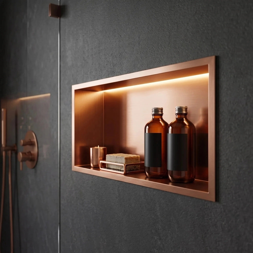 Mensola Bagno Led 30x60 Brush Copper