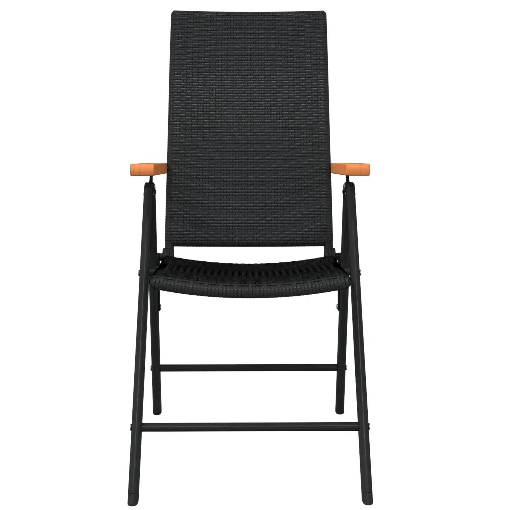 Set da Pranzo da Giardino 5 pz Nero 3099114