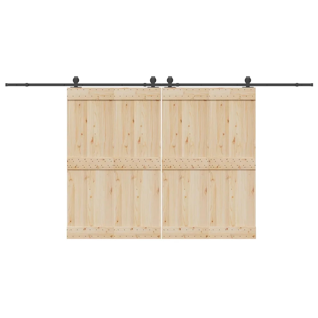 Kit di Binari per Porte Scorrevoli 427 cm Acciaio Nero CFW7156914