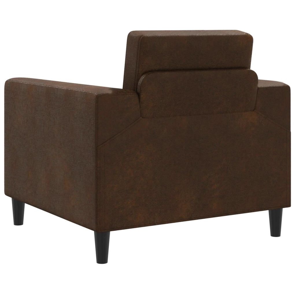Poltrona Marrone Pelle Scamosciata Sintetica 42042475