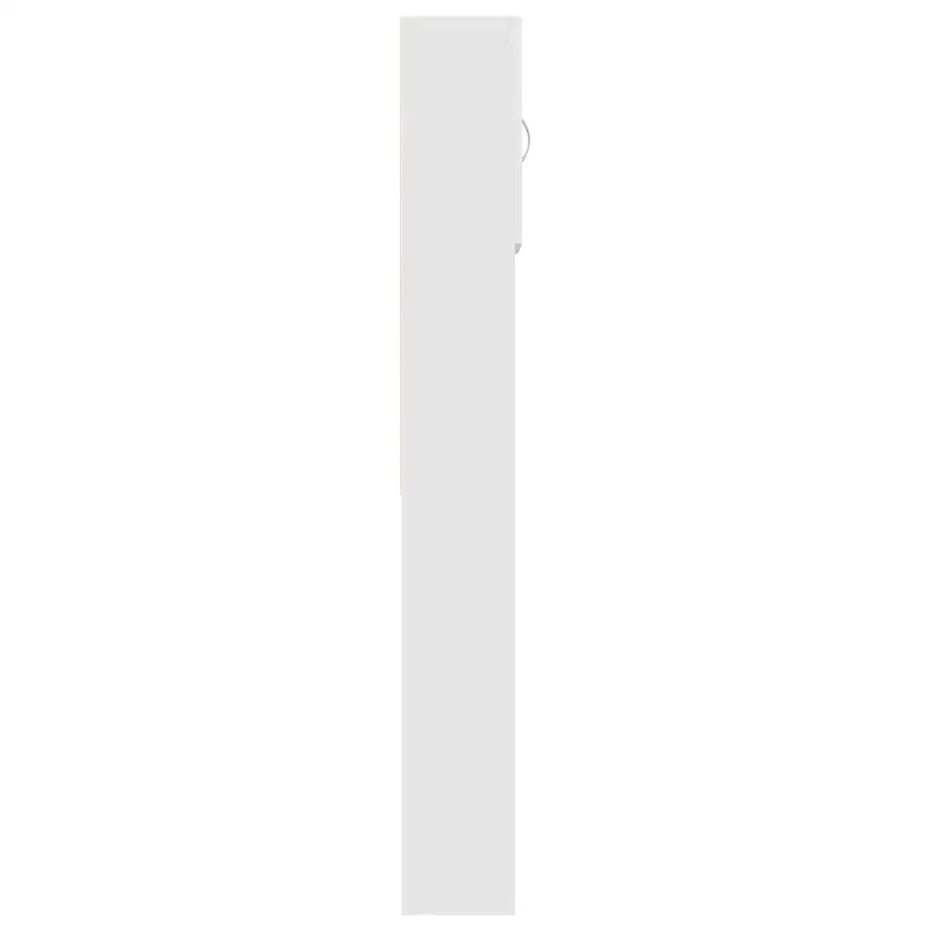 Mobile Lavatrice Bianco 64x24x190 cm in Legno Multistrato 859127