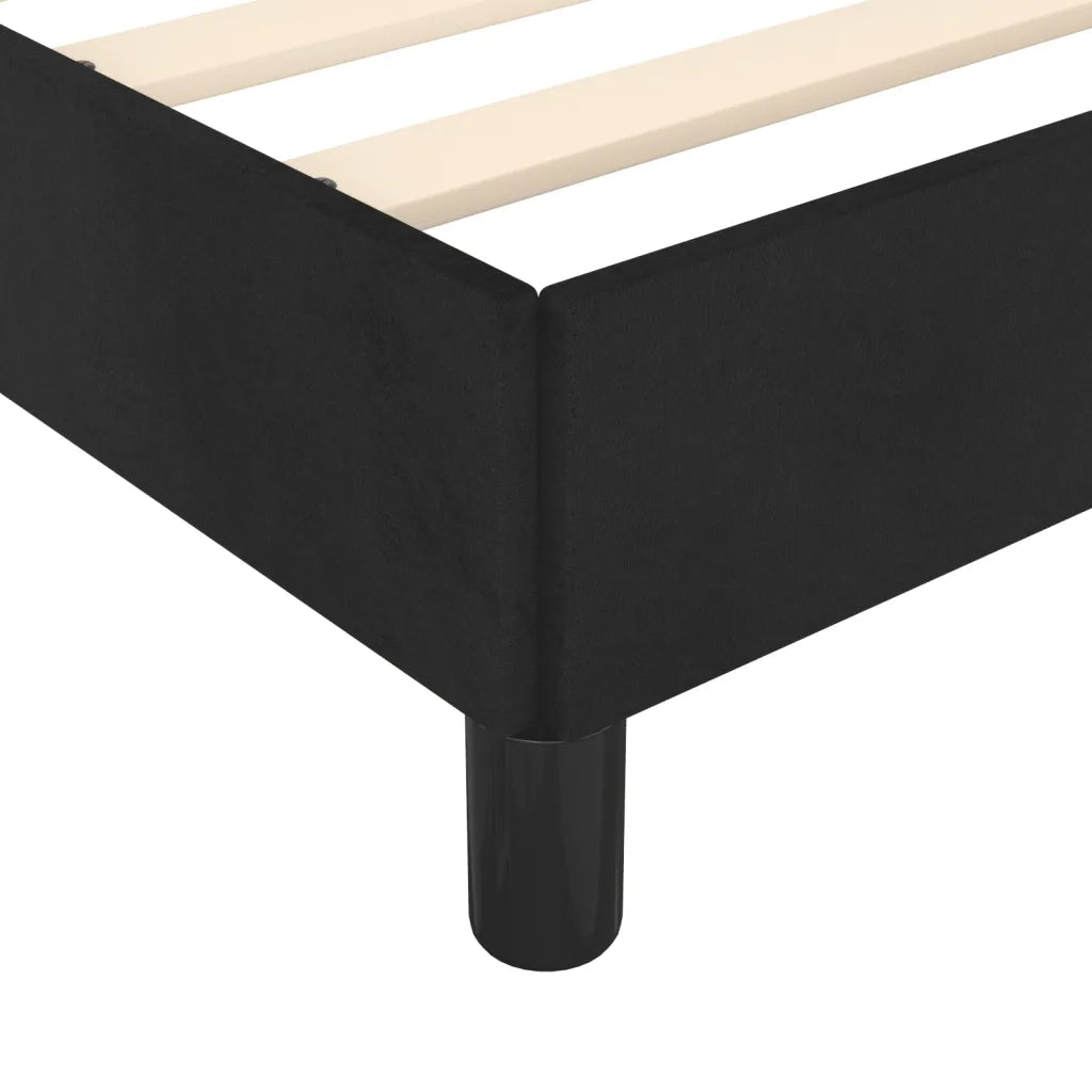 Giroletto senza Materasso Nero 140x190 cm in Velluto 347320